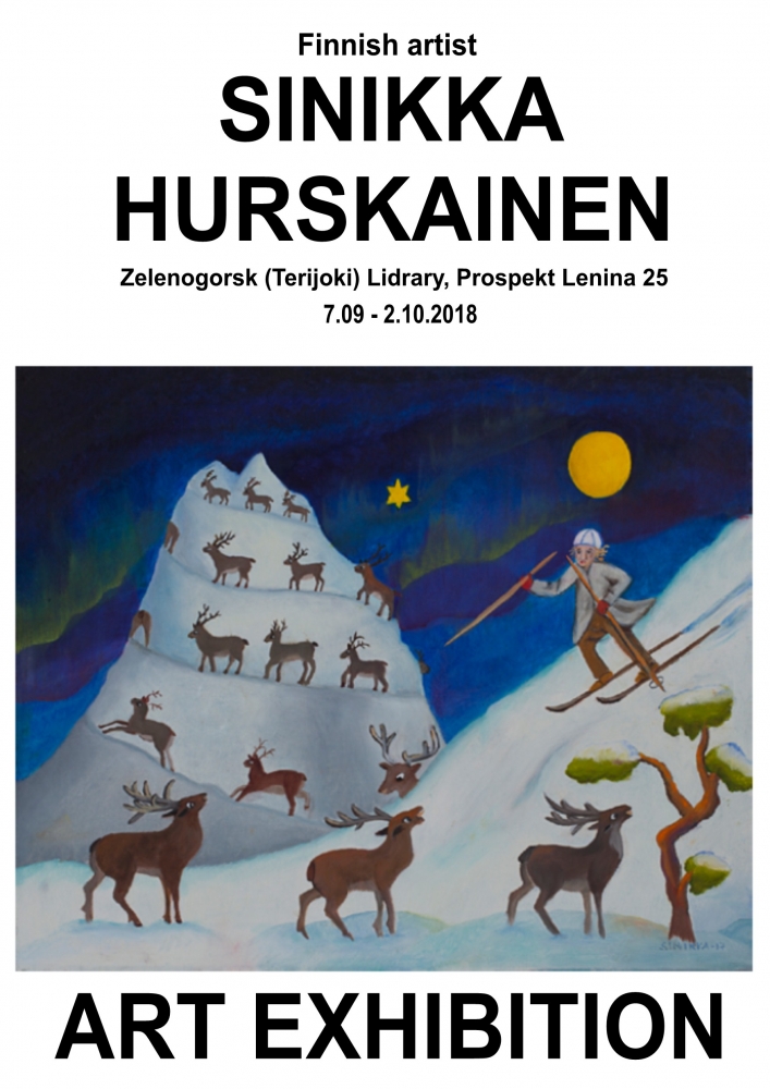 Finnish artist SINIKKA HURSKAINEN 7.09-2.10.2018