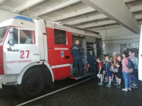 Экскурсия в 27 пожарно-спасательной части города Сестрорецка.